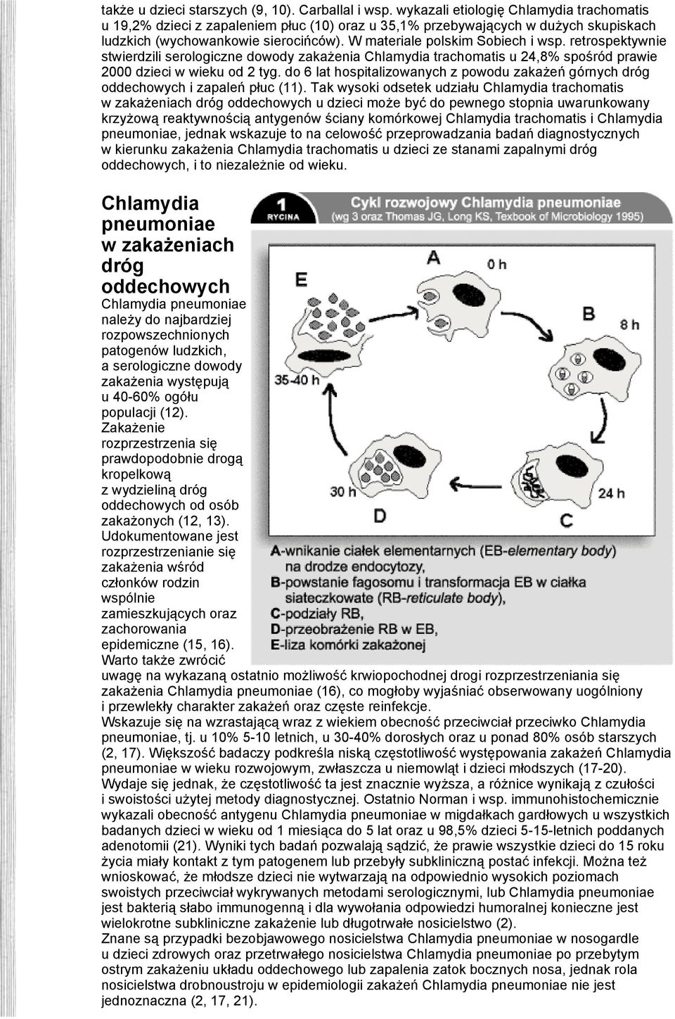 retrospektywnie stwierdzili serologiczne dowody zakażenia Chlamydia trachomatis u 24,8% spośród prawie 2000 dzieci w wieku od 2 tyg.