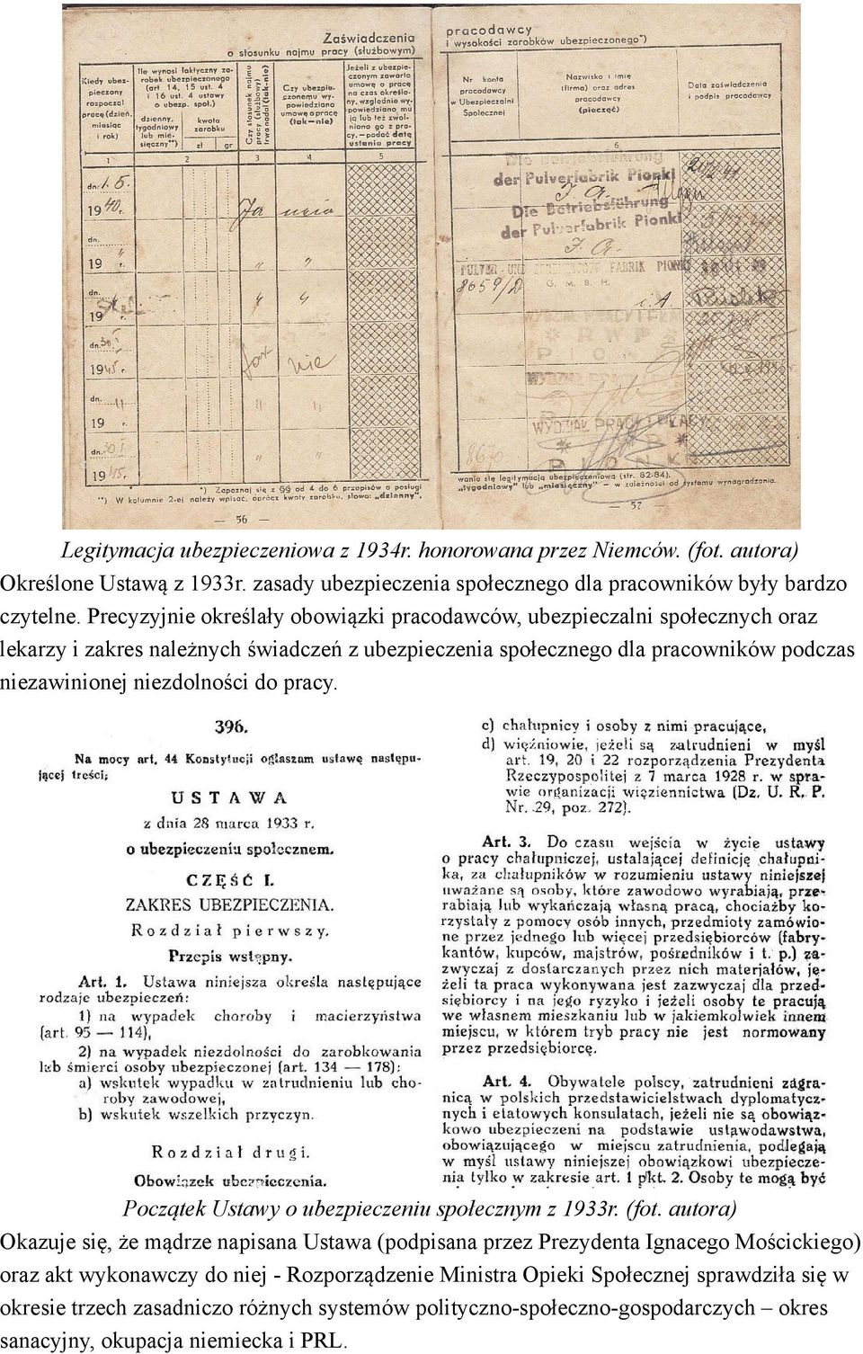 niezdolności do pracy. Początek Ustawy o ubezpieczeniu społecznym z 1933r. (fot.