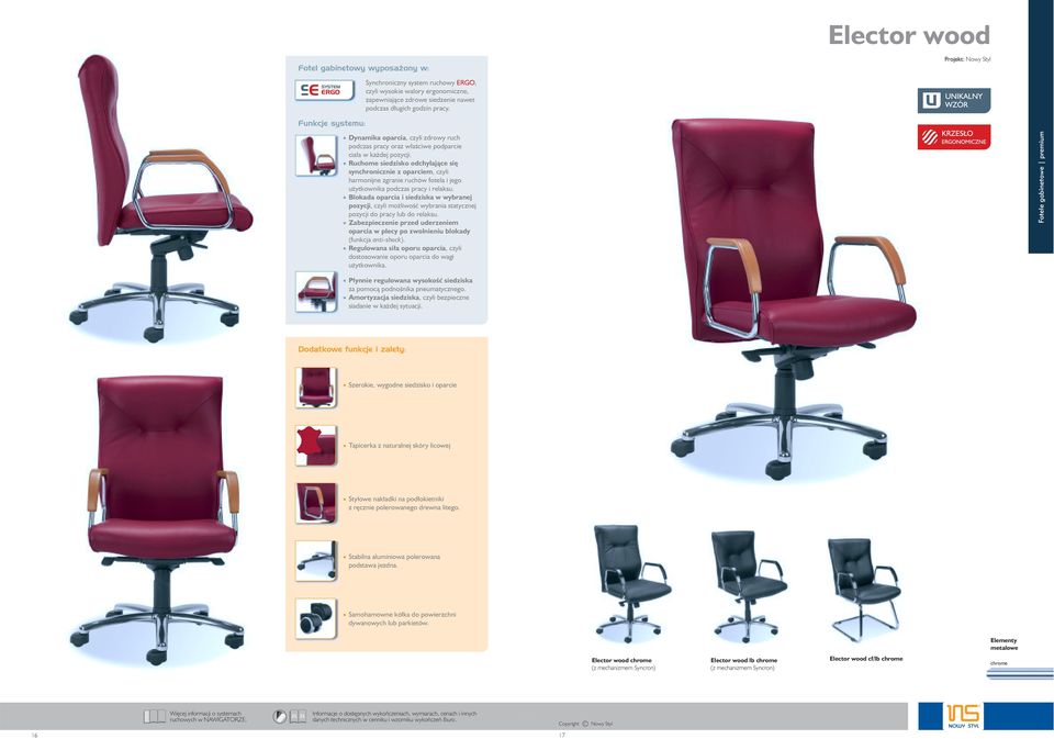 Ruchome siedzisko odchylające się synchronicznie z oparciem, czyli harmonijne zgranie ruchów fotela i jego użytkownika podczas pracy i relaksu.