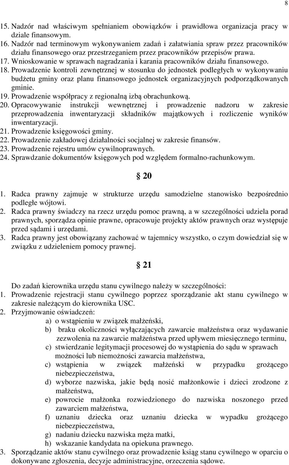 Wnioskowanie w sprawach nagradzania i karania pracowników działu finansowego. 18.