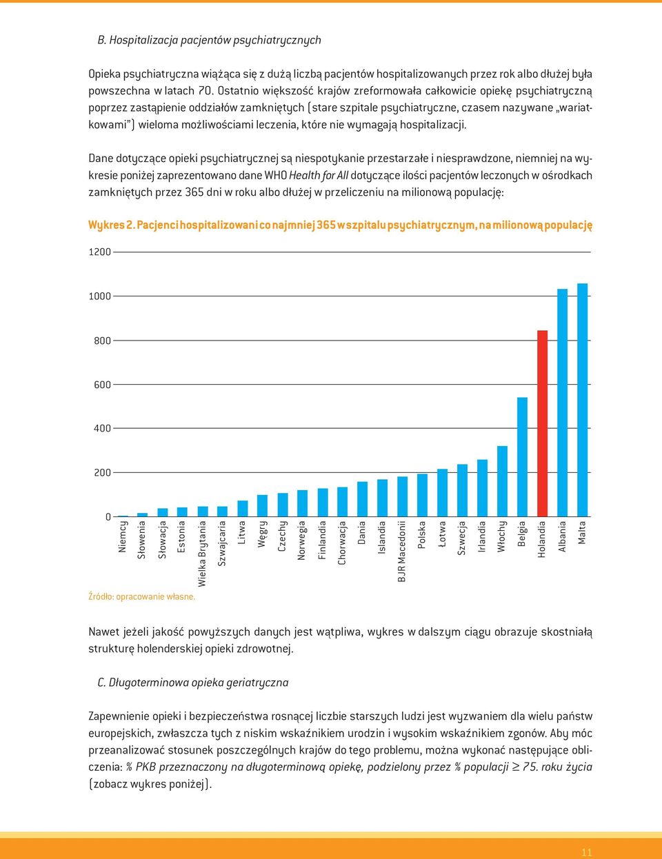 leczenia, które nie wymagają hospitalizacji.