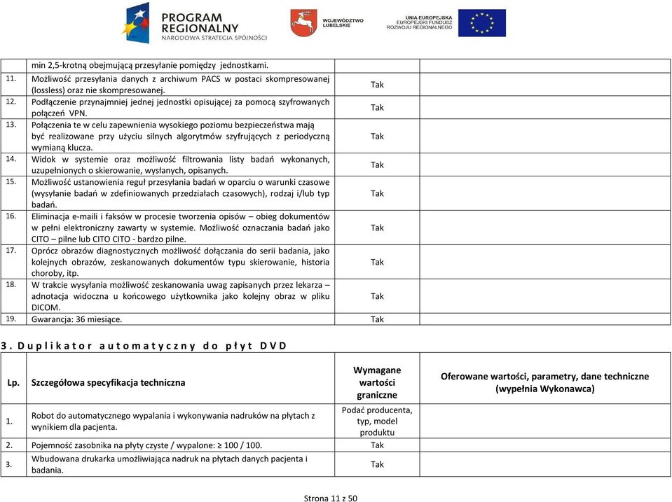 Połączenia te w celu zapewnienia wysokiego poziomu bezpieczeństwa mają być realizowane przy użyciu silnych algorytmów szyfrujących z periodyczną wymianą klucza. 14.