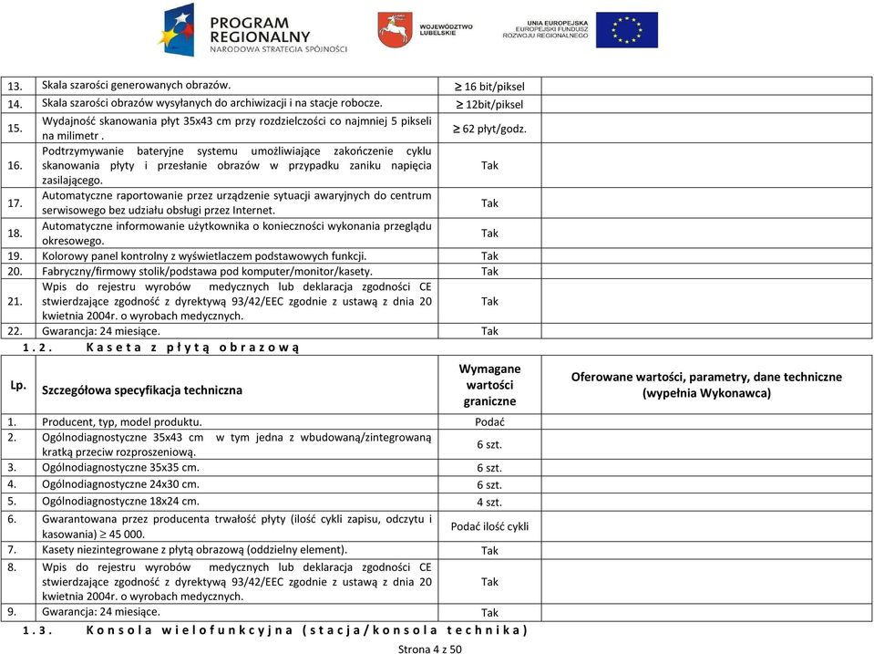 skanowania płyty i przesłanie obrazów w przypadku zaniku napięcia zasilającego. Automatyczne raportowanie przez urządzenie sytuacji awaryjnych do centrum 17.