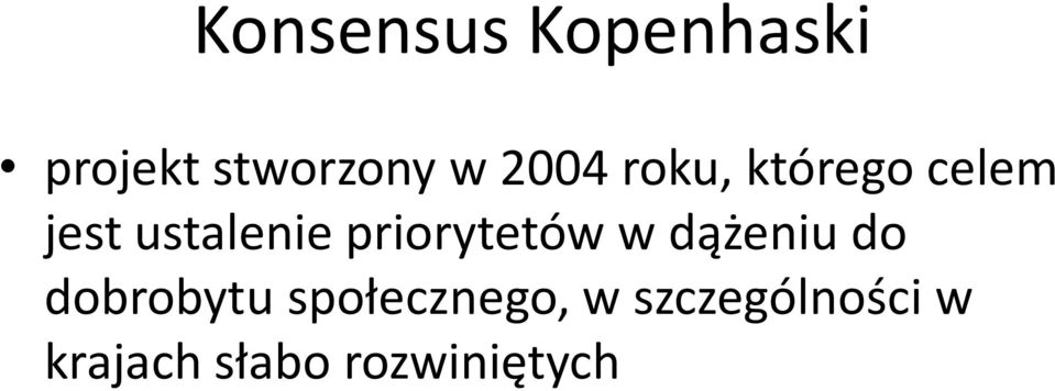 priorytetów w dążeniu do dobrobytu