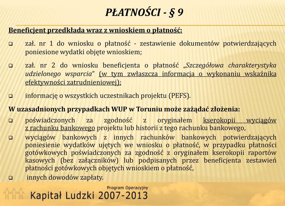 uczestnikach projektu (PEFS).