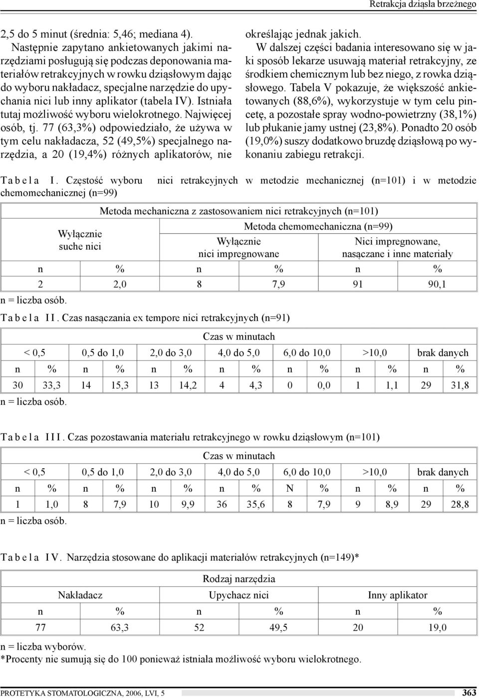 aplikator (tabela IV). Istniała tutaj możliwość wyboru wielokrotnego. Najwicej osób, tj.