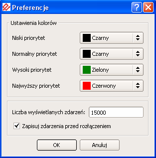 Na liście pojawią się wszystkie odnalezione urządzenia. Połączenie następuje po wybraniu urządzenia. Jeśli znany jest adres komunikacyjny, można wpisać go ręcznie w lewym dolnym rogu okna.