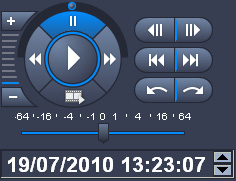 46 pl Okno Odtwarzanie Bosch Video Client 11.4 Pulpit odtwarzania Illustracja 11.4 Pulpit odtwarzania 11.4.1 Korzystanie z pulpitu odtwarzania Odtwarzanie Kliknij przycisk, aby odtworzyć do przodu zapisane nagranie wideo w oknie odtwarzania.