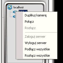 9.2 Serwer/Grupa/Kamera Wyświetl pełną listę serwerów, grup oraz kamer, które są dodane do systemu. Widok serwerów: Kamery są pogrupowane według serwerów, do których są podłączone.