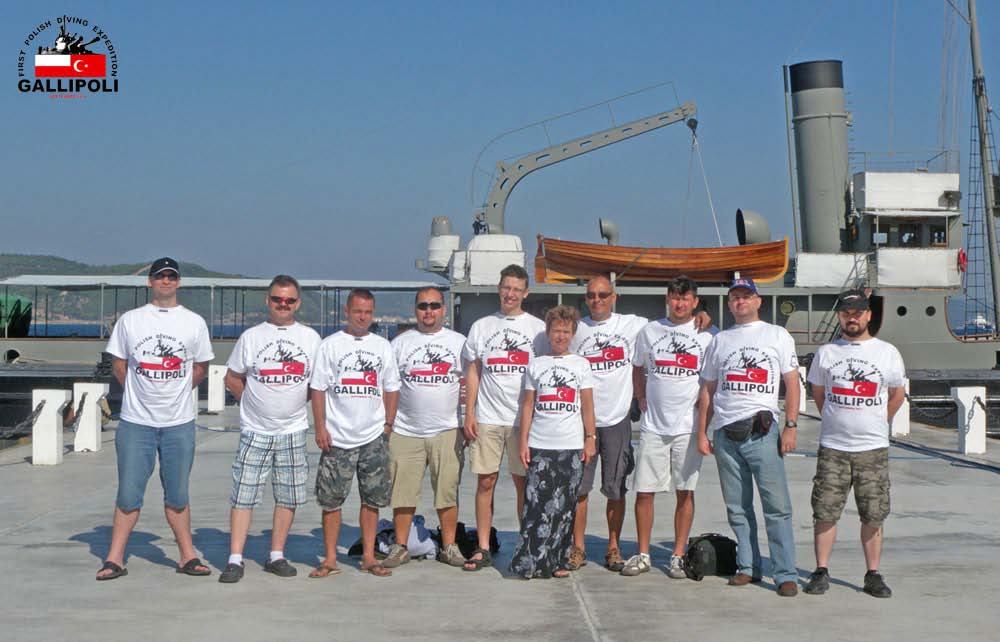 W Pierwszej Polskiej Ekspedycji Nurkowej Gallipoli 2011 udział wzięli: Piotr Wytykowski leader ekspedycji, operator kamery Roman Zajder leader ekspedycji, fotograf podwodny Dr Piotr Nykiel historyk,