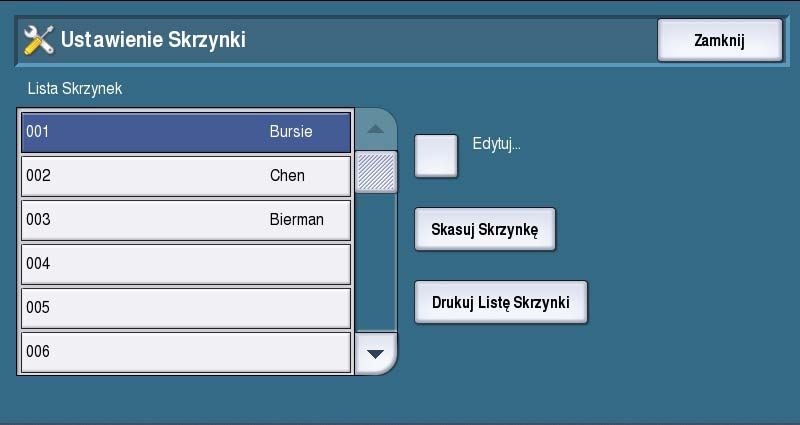 Serwis - ustawienia Zachowaj na 1-72 godz. - pozwala określić ile czasu minie, zanim dokument zostanie skasowany.