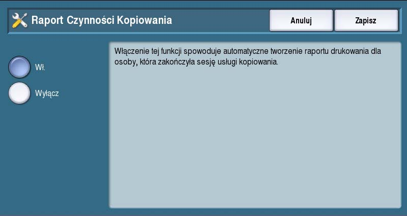 Ustawienia zliczenia Standardowe Zliczanie Xerox Standardowe zliczanie Xerox pozwala monitorować korzystanie z usług drukowania, kopiowania, skanowania czy faksowania.