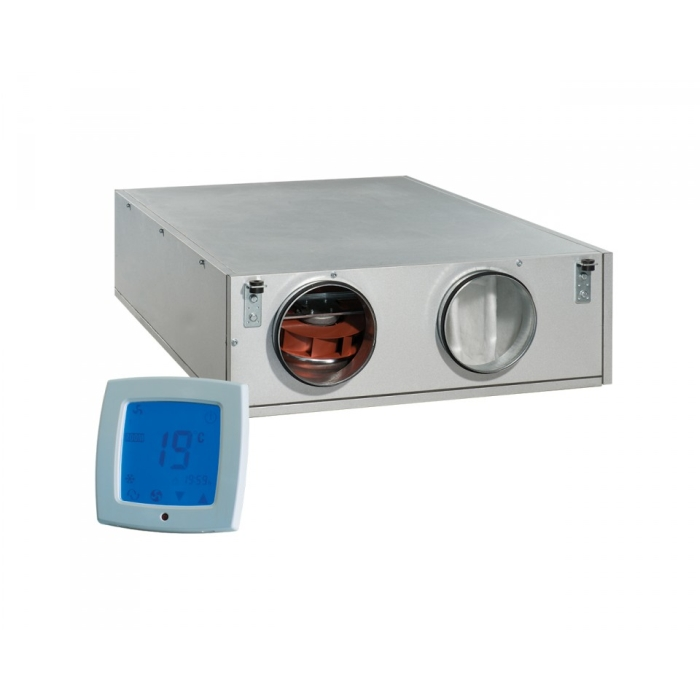 VUT PE EC - wymiennik przeciwprądowy, nagrzewnica elektryczna, silniki EC VUT PE EC - centrala nawiewno-wywiewna z wymiennikiem przeciwprądowym, z nagrzewnicą elektryczną, wentylatorami