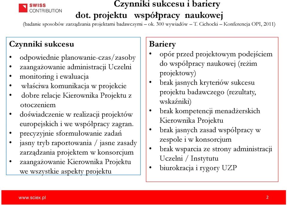 Kierownika Projektu z otoczeniem doświadczenie w realizacji projektów europejskich i we współpracy zagran.