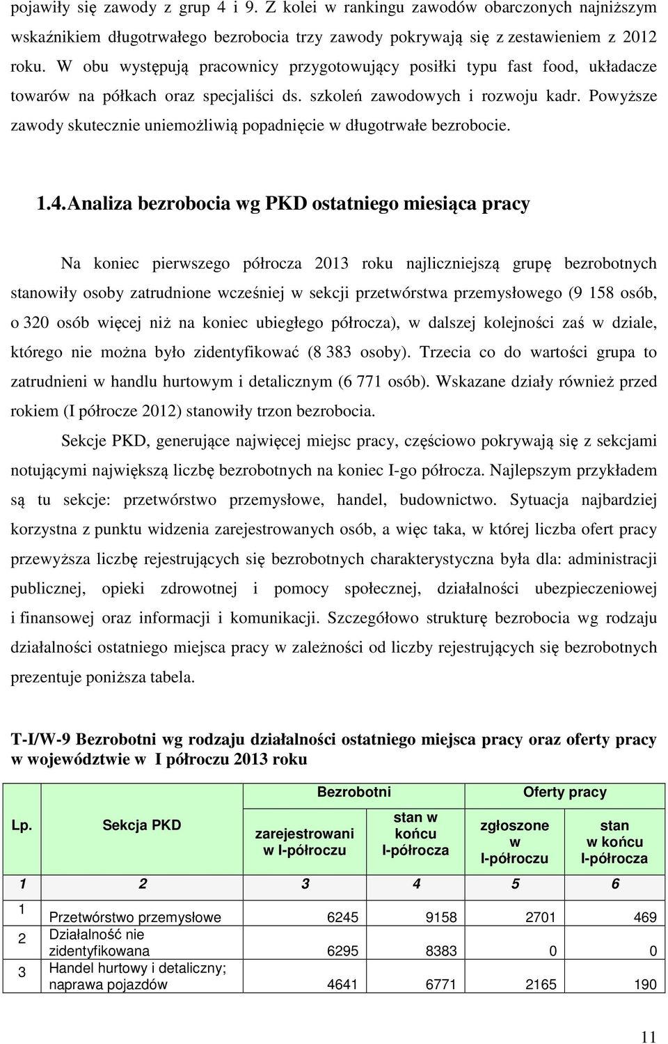 Powyższe zawody skutecznie uniemożliwią popadnięcie w długotrwałe bezrobocie. 1.4.