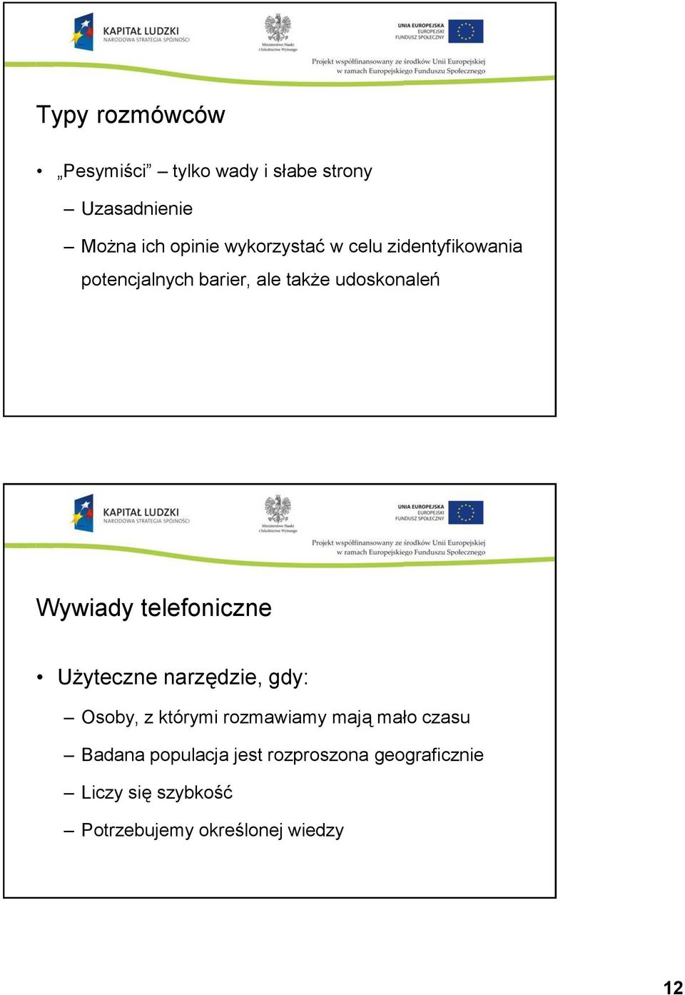 telefoniczne Użyteczne narzędzie, gdy: Osoby, z którymi rozmawiamy mają mało czasu