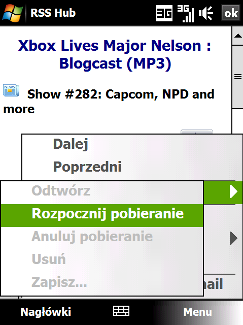 186 Internet Pobieranie, odtwarzanie i zapisywanie emisji podcast 1.