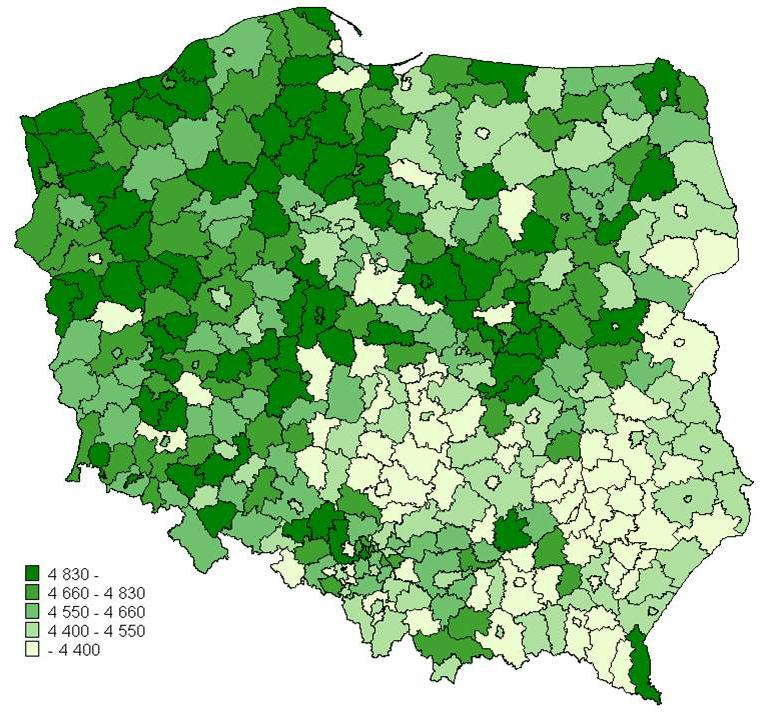 Pieniądze na oświatę -nierówności terytorialne Przeciętne wynagrodzenia