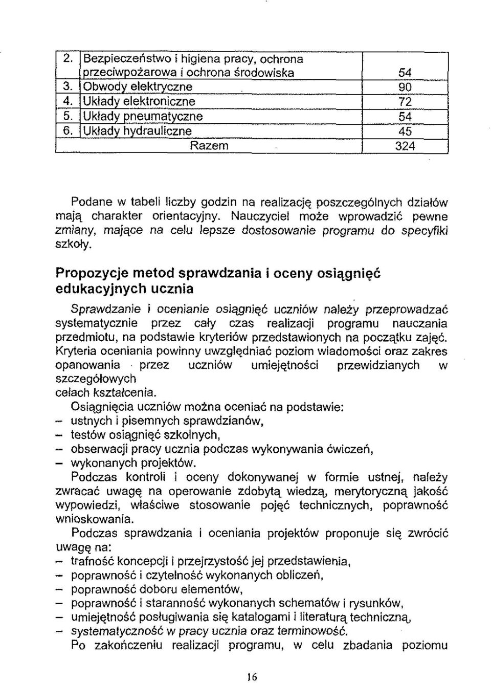 Nauczyciel mote wprowadzit pewne zmiany, rnajqce na celu lepsze dostosowanie programu do specyfiki szkoty.