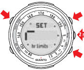 2.3. Tryb zegara Informacje zamieszczone w tym rozdziale ułatwią korzystanie z przycisków i podstawowych funkcji Suunto t3 dostępnych w trybie zegara.
