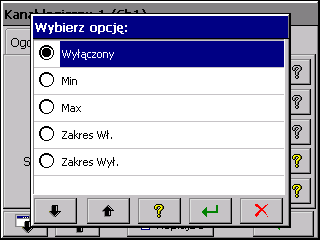 7.7.2 Programowanie alarmów (A1 i A2) w wejściu analogowym Zakładki alarmów A1 i A2 dotyczą tylko wejść analogowych, dla wejść binarnych są wyłączone.