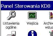 Po naciśnięciu ekranu, podczas wizualizacji danych pomiarowych, wyświetlane jest Menu kontekstowe.