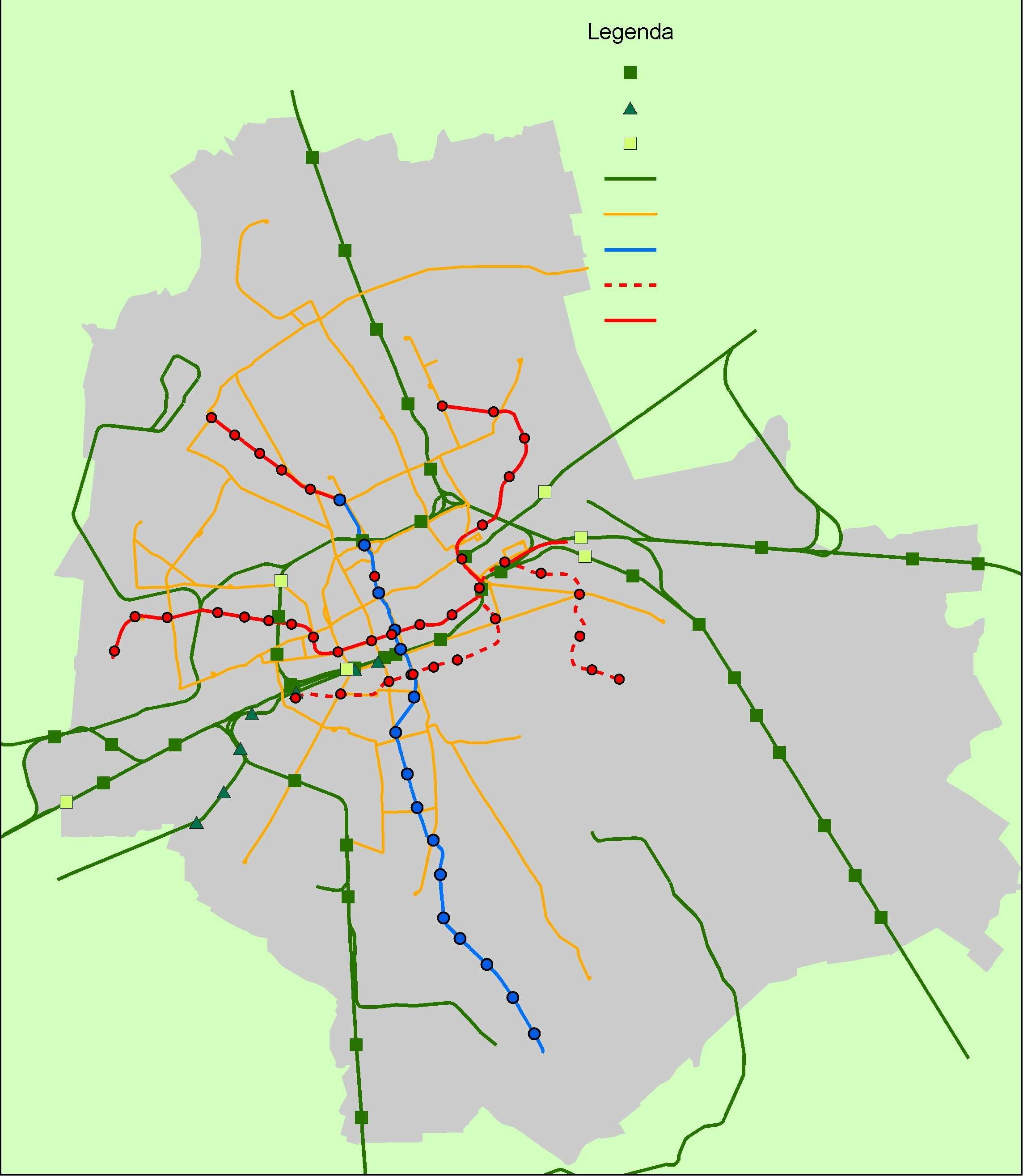 3. ZałoŜenia rozwoju systemu transportowego w Warszawie Rysunek 3.