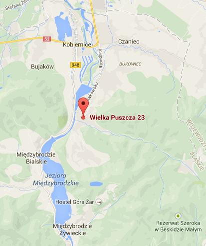 Rysunek 3 Lokalizacje projektu Porąbka ul. Wielka Puszcza 23 Źródło: Opracowanie własne na podstawie Mapa Google 1.3. Logika interwencji, cele i wskaźniki projektu Cele projektu są zgodne z celami RPO WSL na lata 2014-2020 (wersja 5.