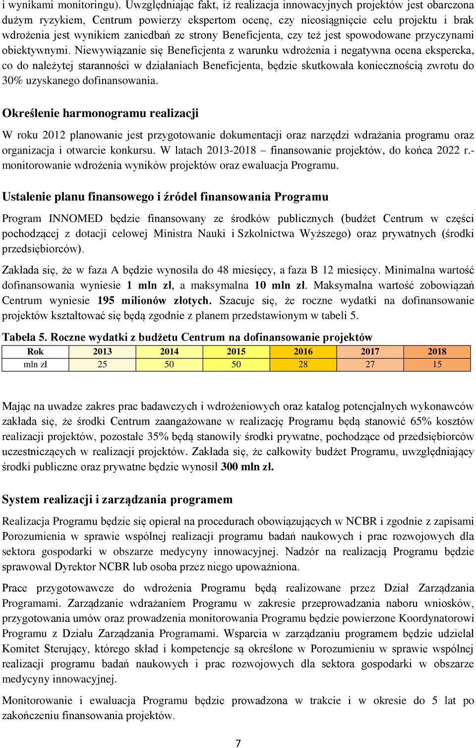 strony Beneficjenta, czy też jest spowodowane przyczynami obiektywnymi.