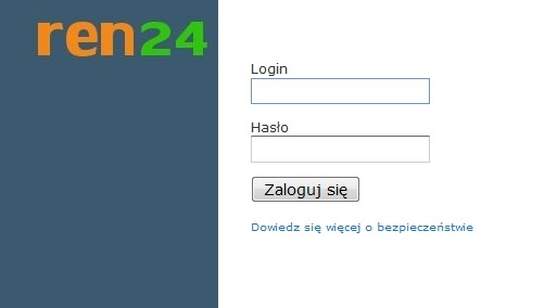 4. Każdy użytkownik otrzyma od administratora LOGIN - niezmienny identyfikator użytkownika w systemie ren24 HASŁO - hasło przypisane do LOGINA.