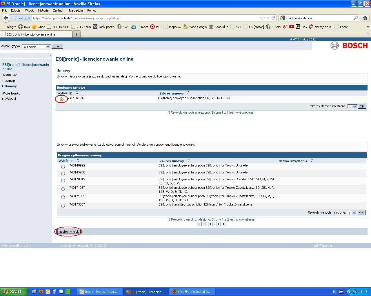 Licencjonowanie programu ESI 2.