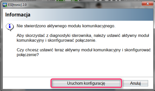 Konfiguracja modułów KTS Po zainstalowaniu oprogramowania możemy przejść do konfiguracji połączenia KTS z komputerem