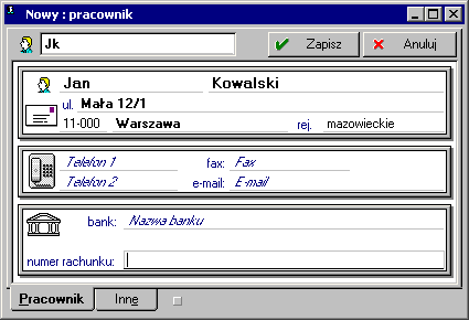 Podstawowe wiadomości o programie 49 Dane można sortować według wartości każdego z zestawianych pól.