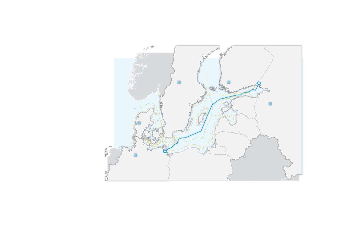 Konsultacje z właściwymi organami oraz innymi zainteresowanymi stronami W procesie Espoo bierze udział 9 państw Norwegia Szwecja Finlandia Wyborg Estonia Rosja Proponowana trasa Dania Granica