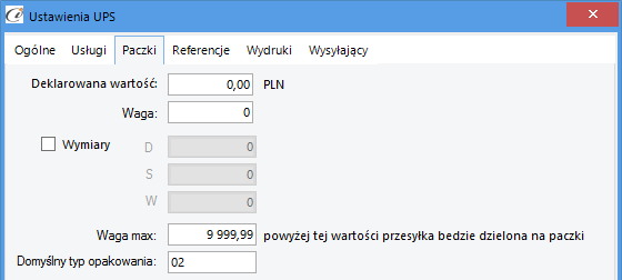 (rys. 24) Ustawienia UPS Usługi 2.3.3.1.