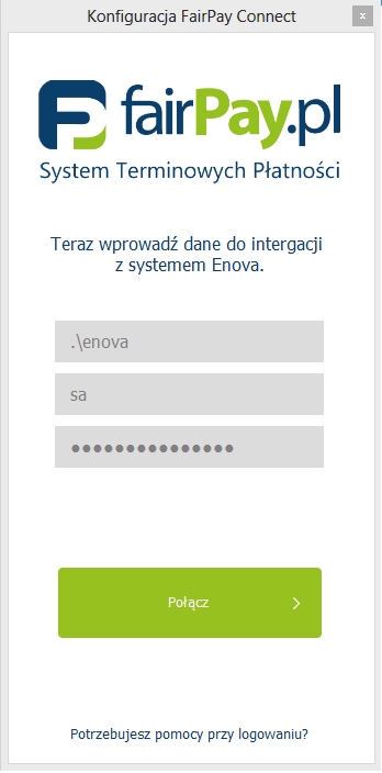 3.5.6 SONETA ENOVA 365 W pierwszym polu należy podać adres bazy danych ( domyślnie baza na komputerze lokalnym -.