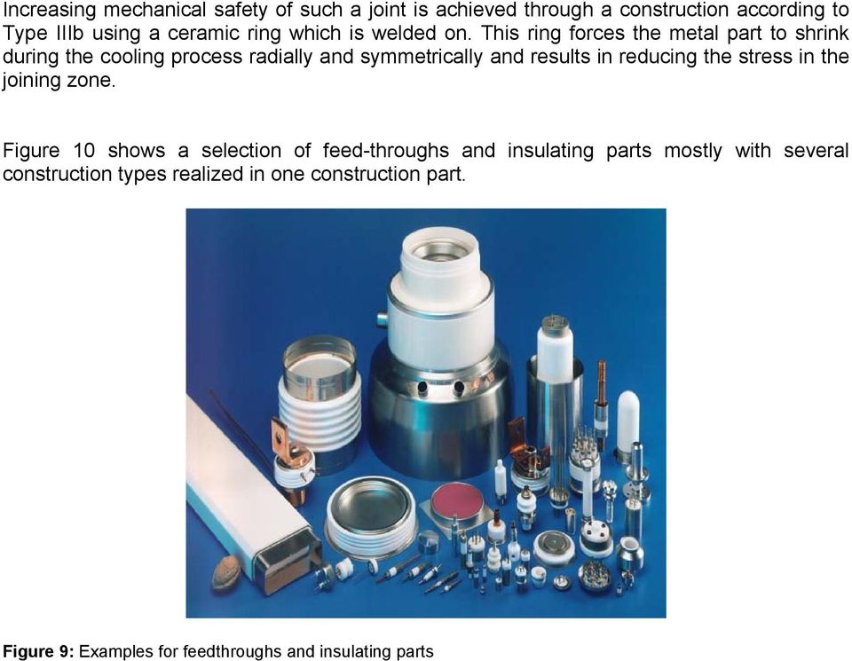 This ring forces the metal part to shrink during the cooling process radially and symmetrically and results in reducing