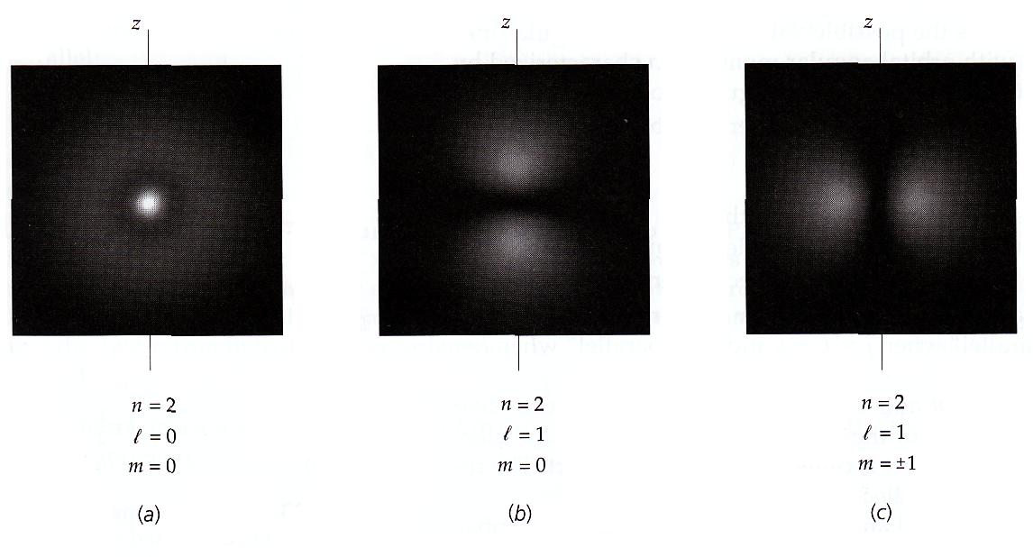 Wykłady z fizyki Piotr Posmykiewicz 9 ψ,0,0 = C,0,0 Zr a e Zr/a 1.15 Dla l = 1 m może być równe +1 lub -1. Odpowiadające im funkcje falowe są i ψ,1,0 = C,1,0 Zr a e Zr/a cosθ 1.