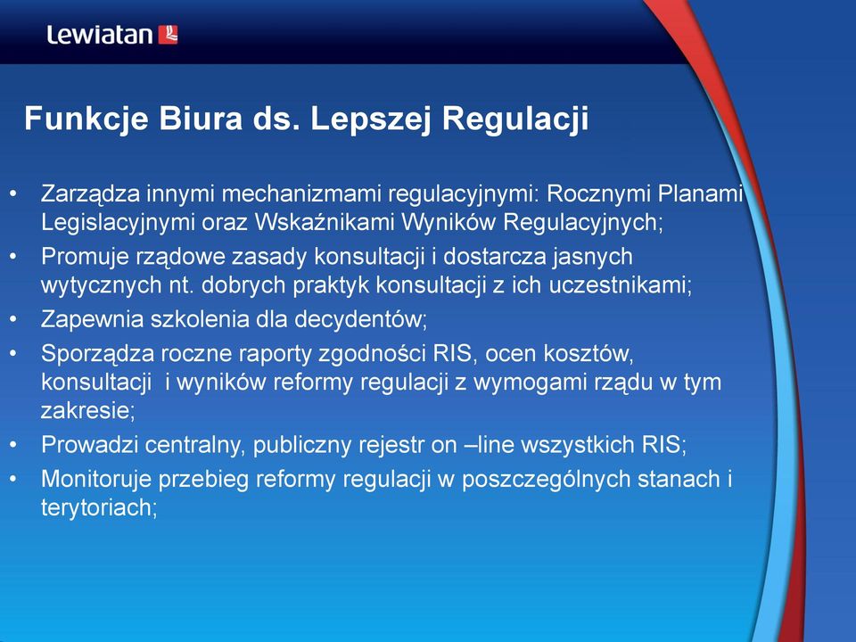 rządowe zasady konsultacji i dostarcza jasnych wytycznych nt.