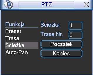 OBSŁUGA REJESTRATORA potrzebnych presetów. W ten sposób dla każdej trasy można zaprogramować do 80 presetów. 4.9.