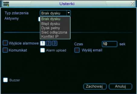 STRUKTURA MENU I OPIS DOSTĘPNYCH FUNKCJI 5.5.2 Usterki Po kliknięciu ikony USTERKI, otwiera się okno dialogowe pokazane na rysunku 5-24.