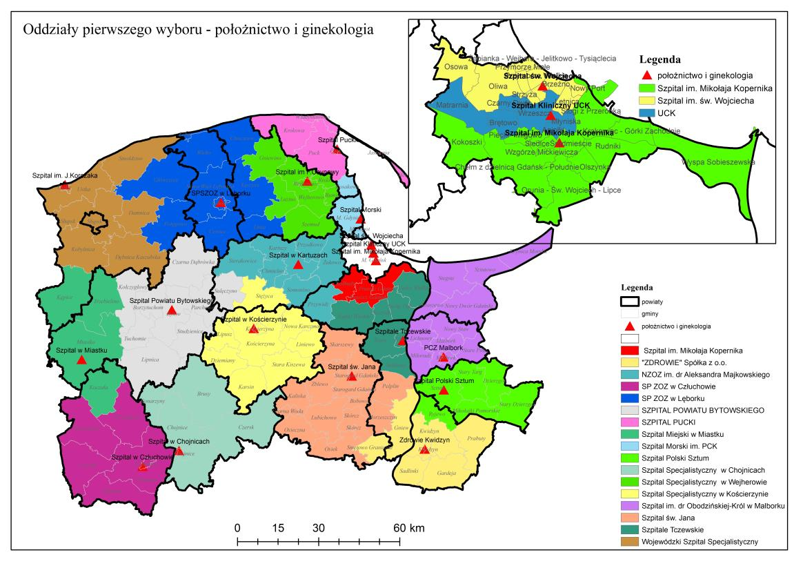 Rys nr 8 y szpitalne dla świadczeń w zakresie: położnictwa i ginekologii Rys nr 8.1.