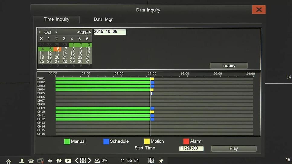 NVR-7000 User s manual ver.1.0 NVR OPERATING Left mouse click on video channel will display Channel menu. 1.4.