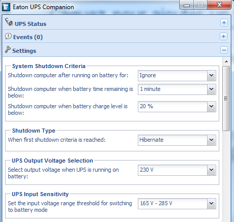 Eaton UPS Companion Bezpieczne zamknięcie Pobór energii i koszt Łatwy dostęp do opisu stanu UPS i zdarzeń Konfiguracja parametrów UPSs
