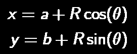 Transformata Hougha Transformata Hougha wykorzystywana do określenia parametrów okręgów - okrąg o promieniu R i środku (a, b) może zostać opisany poniższym równaniem parametrycznym: Wyznaczając