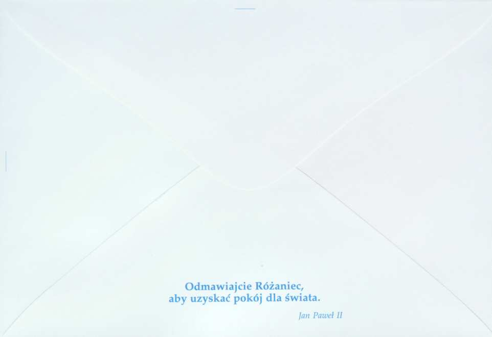 Bb-07 2004 Bb-07r 2004 koperta bez sygnatury wyd. RUP. BIELSKO-BIAŁA,2004rok 26 lat pontyfikatu Jana Pawła II. Lourdes. r. rewers koperty Bb-07.