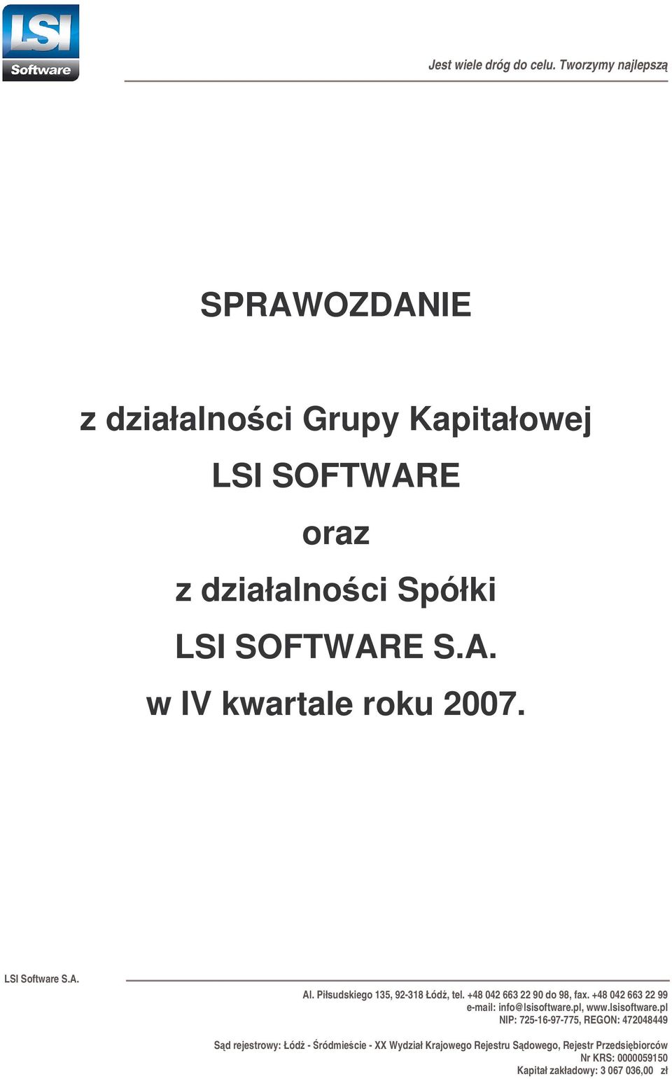 +48 042 663 22 99 e-mail: info@lsisoftware.