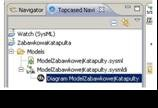 Rysunek 3: Dodawanie modelu SysML Okna Topcased po dodaniu modelu przedstawia Rysunek 4. Proszę zwrócić uwagę na utworzone pliki.sysml (zawierający elementy modelu) i.