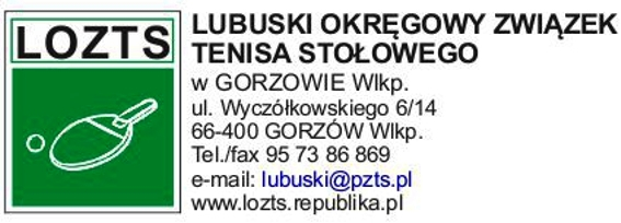 REGULAMIN ROZGRYWEK LUBUSKIEGO OKRĘGOWEGO ZWIĄZKU TENISA