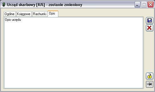 Rys. 1.64 Urząd skarbowy, zakładka: Rachunki.